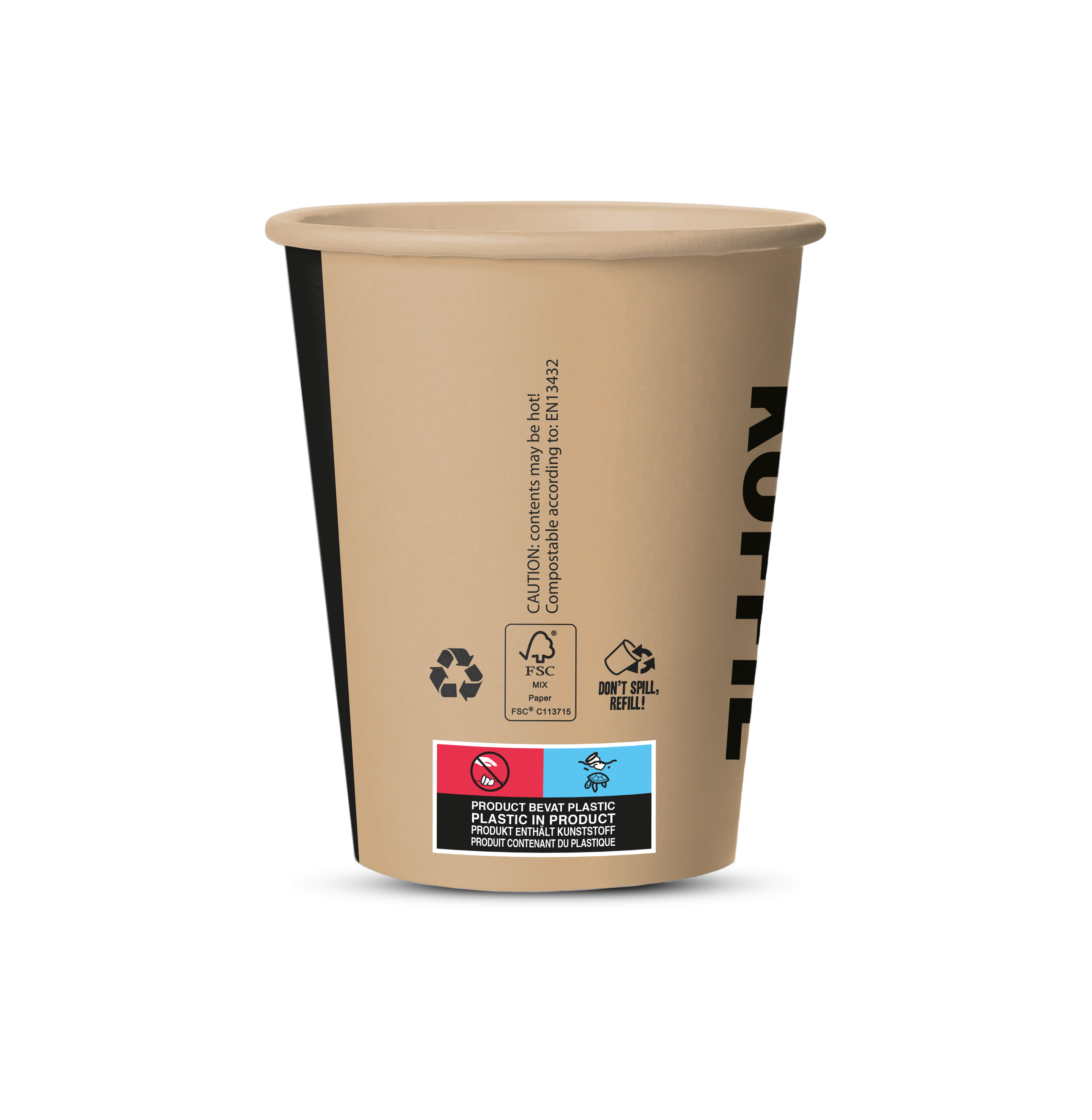 koffie beker duurzaam bruin schaduw