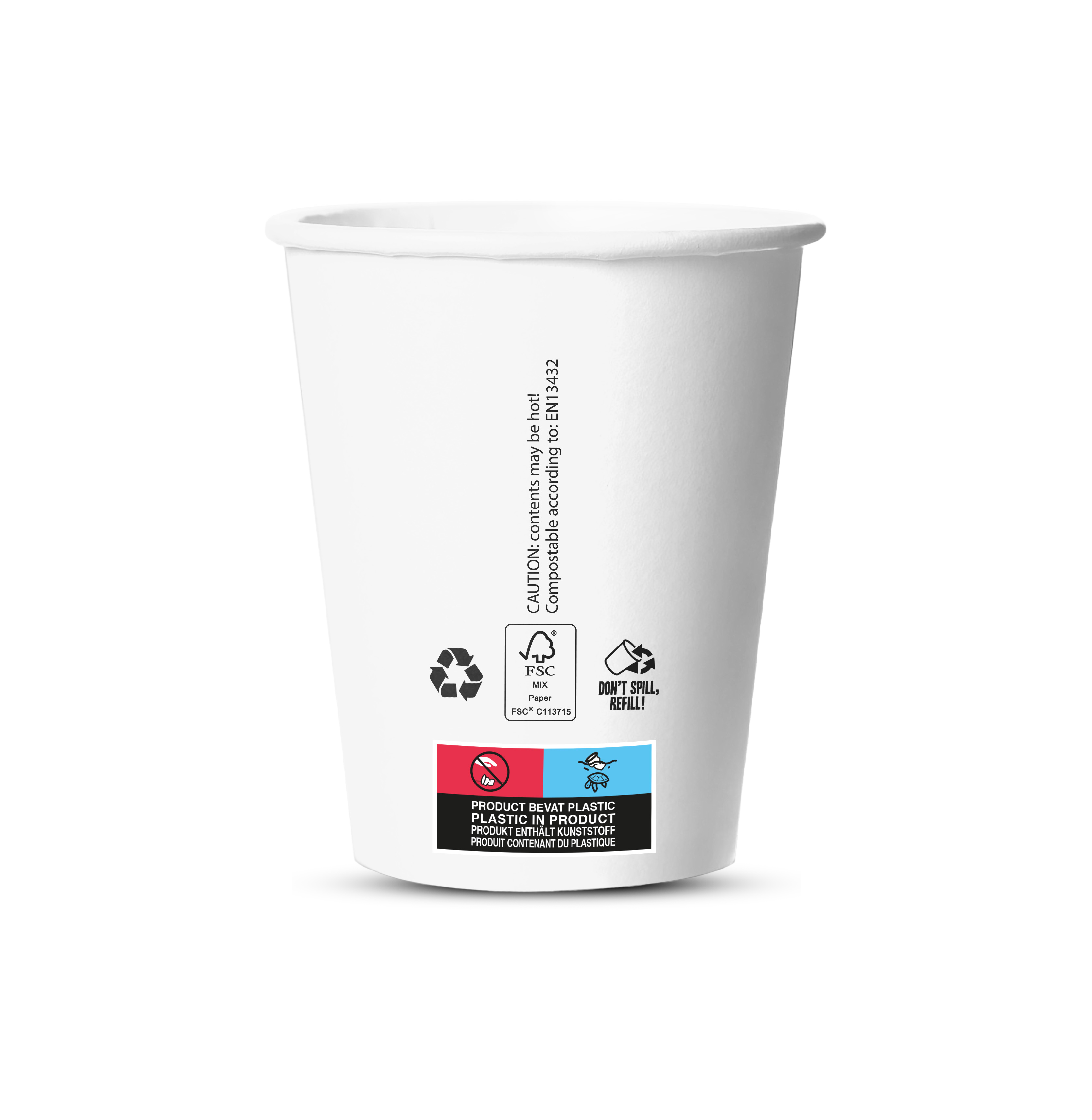 koffie beker duurzaam wit schaduw